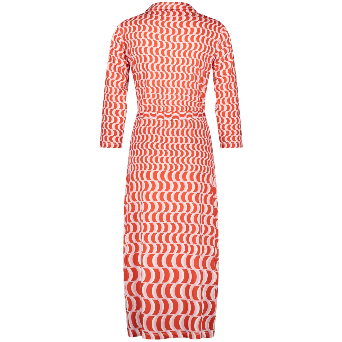 Gerry Weber 180028 35026 9069 Ecru/White/Red/Orange Print Knitted Dress