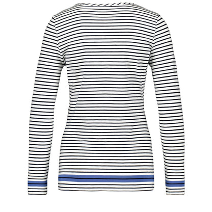 Gerry Weber 977007 35004 8092 Blue/Ecru/White Stripes T-Shirt