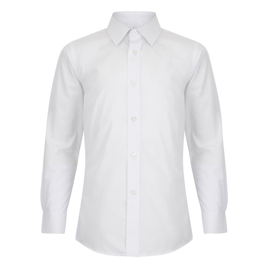 1880 Club Boys Slim Fit White Shirt Twin Pack
