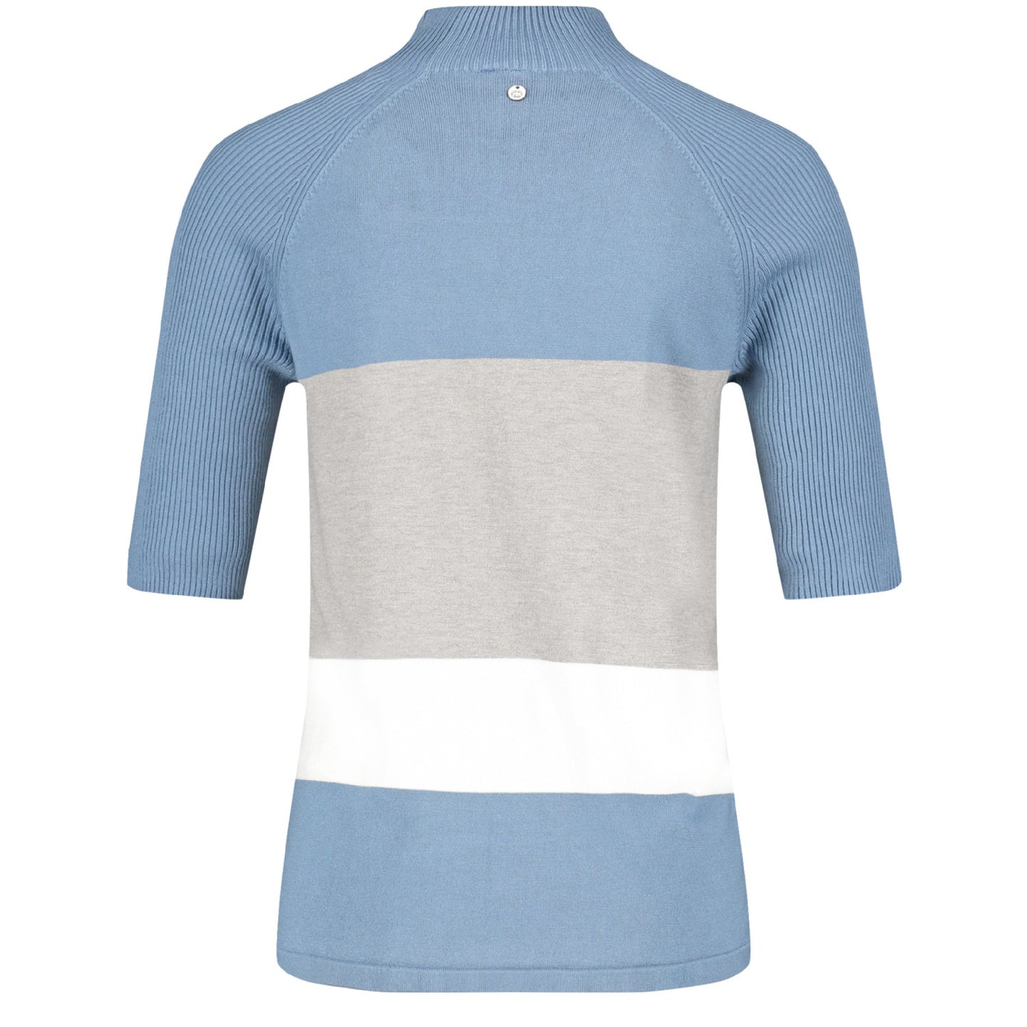 Gerry Weber 770508 44707 8091 Blue/Ecru/White Patch Short Sleeve Pullover