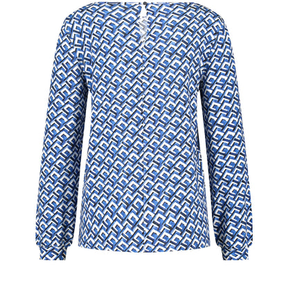Gerry Weber 870007 44106 8088 Blue Print T-Shirt
