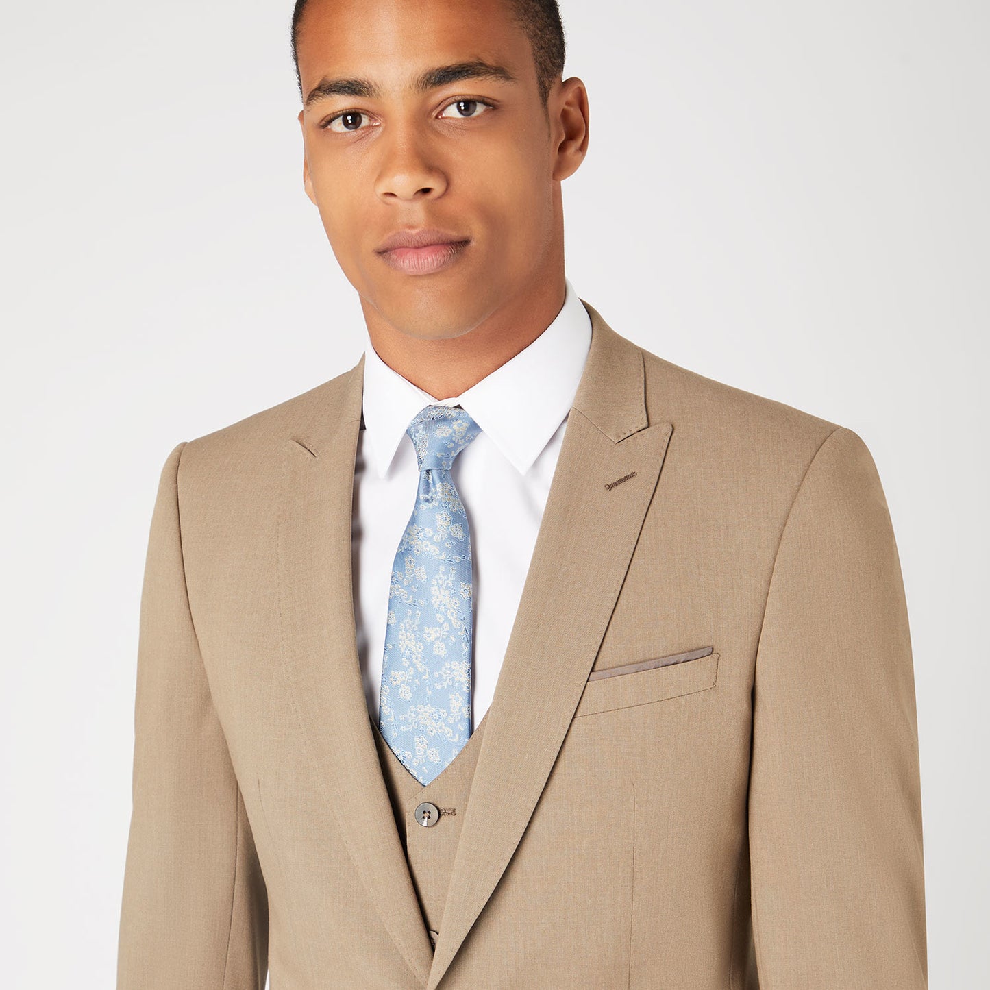 Remus Uomo Tp4747 22 Light Blue Microfibre Tie & Pocket Square Set