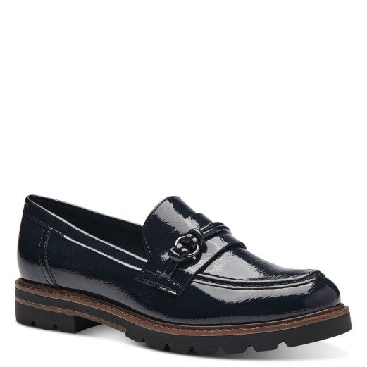 Marco Tozzi 2-24704-41 826 Navy Patent Casual Shoes