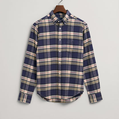 Gant 3220092 423 Persian Blue 3220092 D2. Reg Ut Flannel Check Shirt