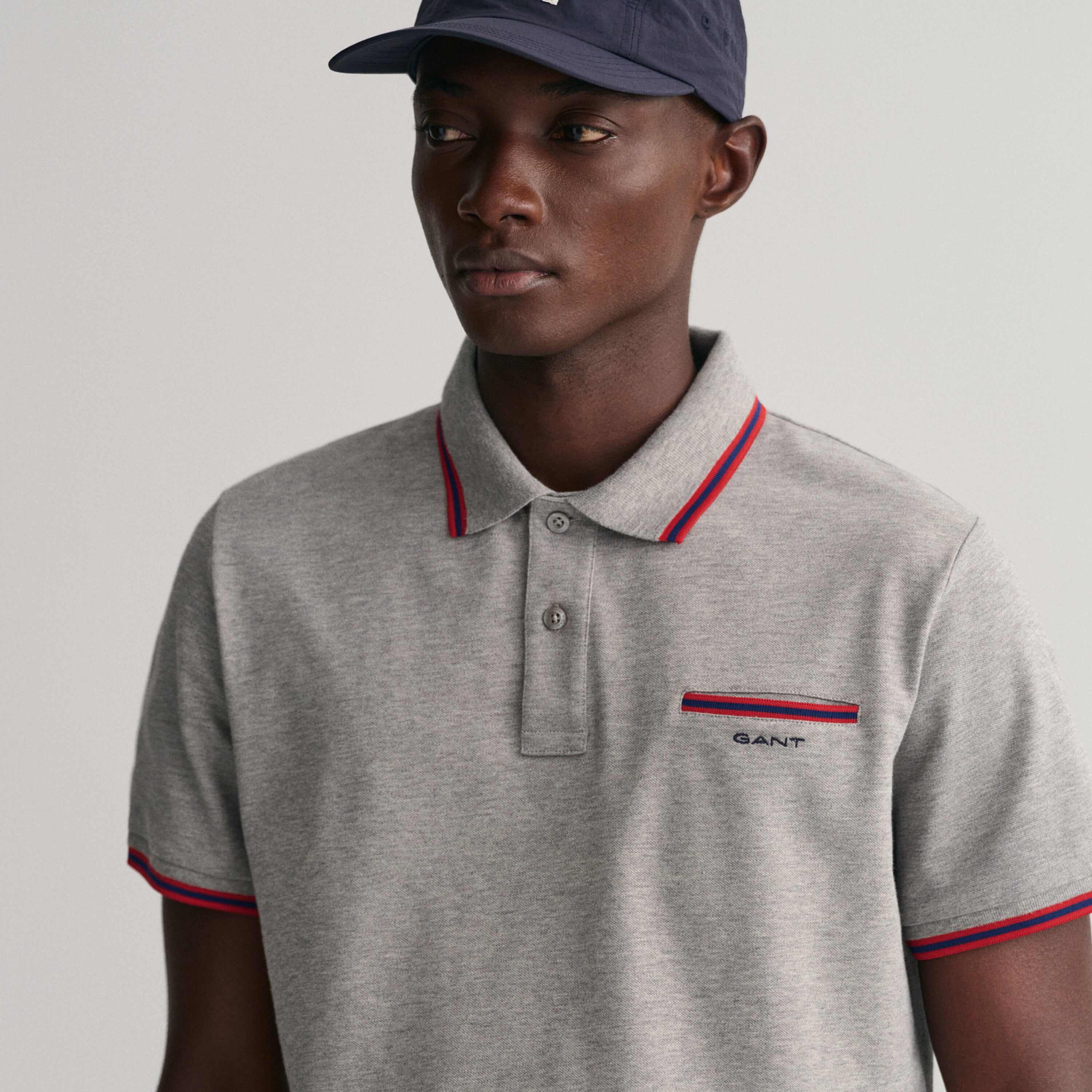 Gant grey polo outlet shirt