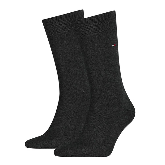 Tommy Hilfiger 371111 030 Anth Two Pack Plain Mid Grey Socks