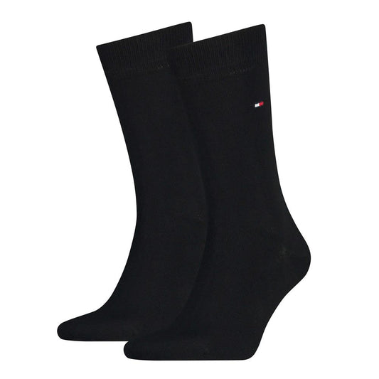 Tommy Hilfiger 371111 200 Black Two Pack Plain Black Socks