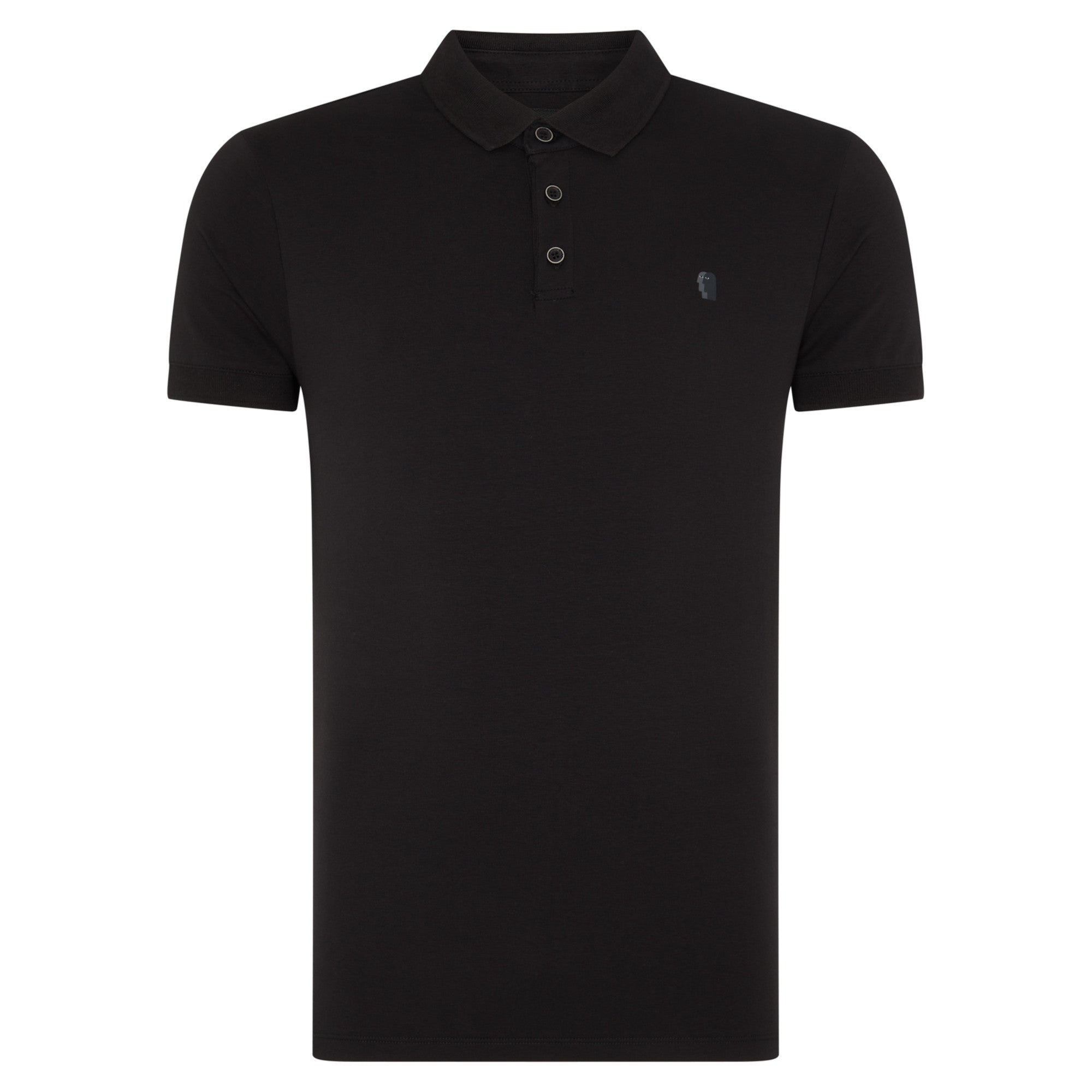 Remus Uomo 53122A 00 Black Short Sleeve Polo Shirt Wallace