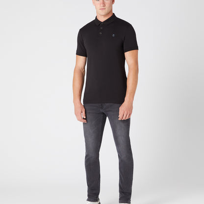 Remus Uomo 53122A 00 Black Short Sleeve Polo Shirt
