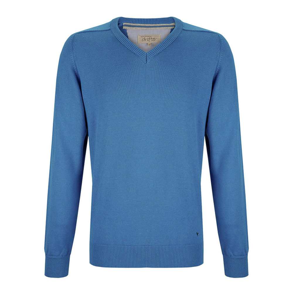 Drifter 55599 255 Blue V-Neck Sweater