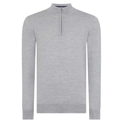 Remus Uomo 58401 02 Light Grey Half Zip Sweater