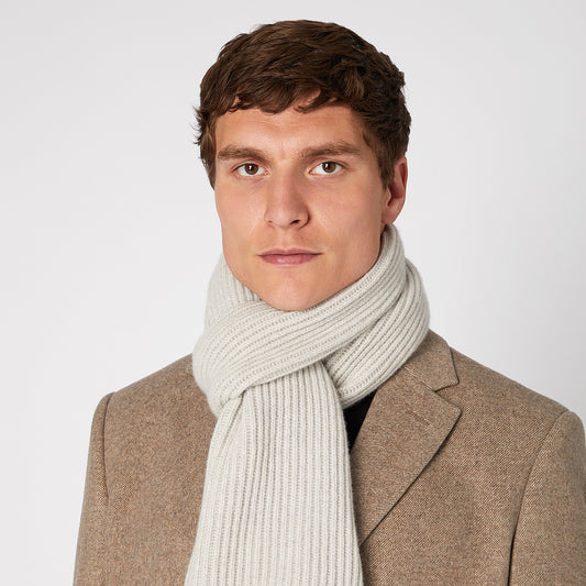 Remus Uomo 58580 02 Light Grey Knitted Scarf
