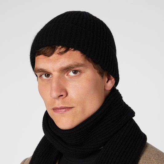 Remus Uomo 58581 00 Black Knitted Beanie Hat