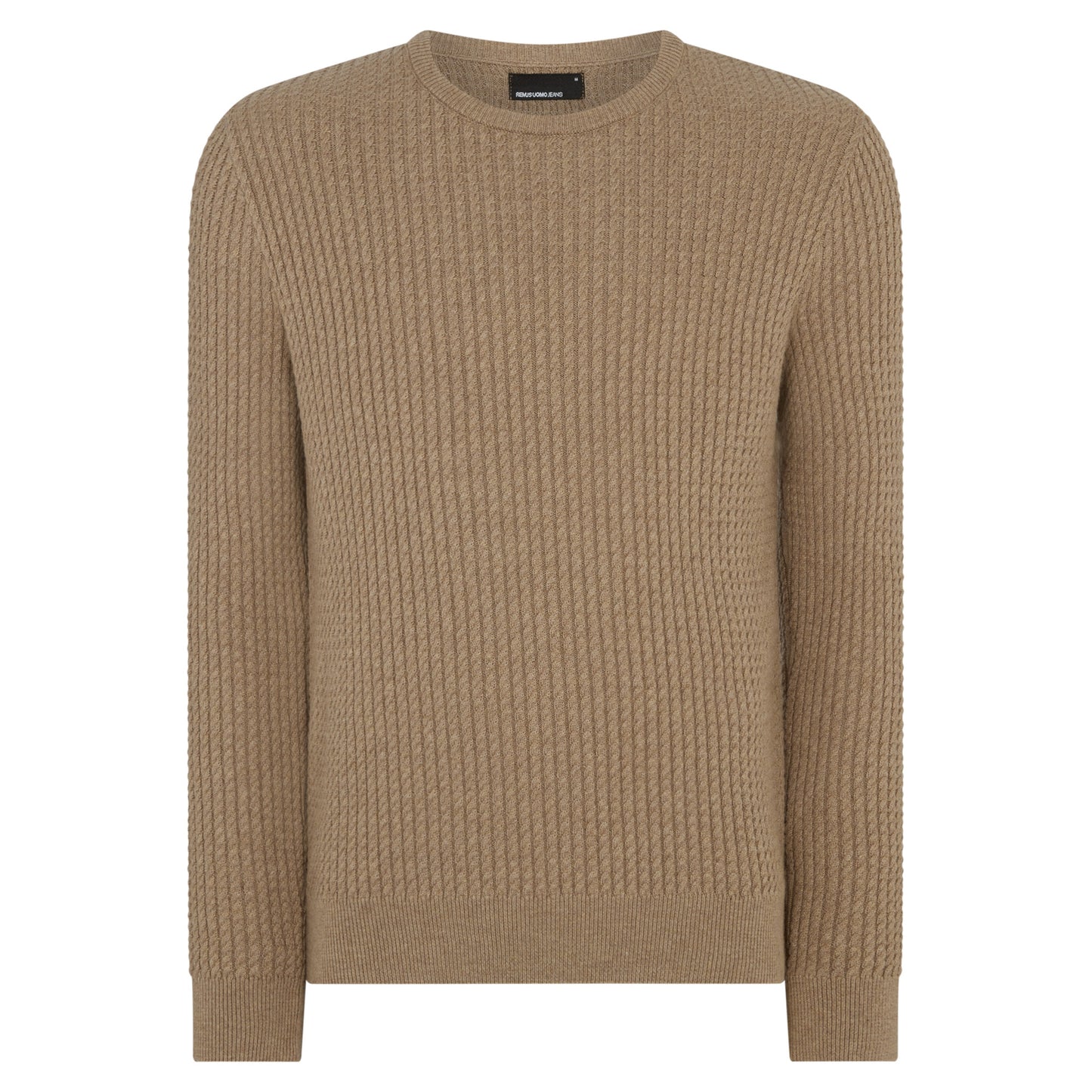 Remus Uomo 58673 43 Sand Long Sleeve Crew Neck Sweater