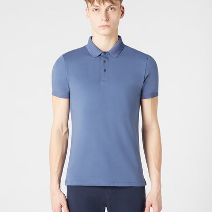 Remus Uomo 58724 25 Air Force Blue Short Sleeve Polo Shirt