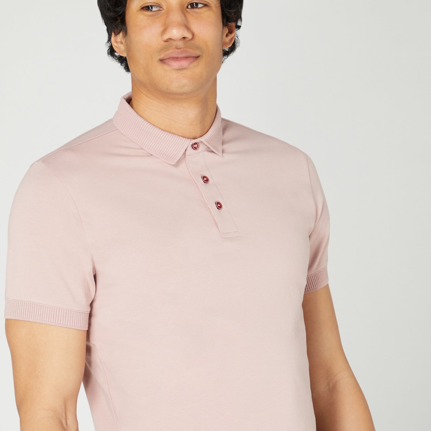 Remus Uomo 58724 61 Mauve Pink Short Sleeve Polo Shirt
