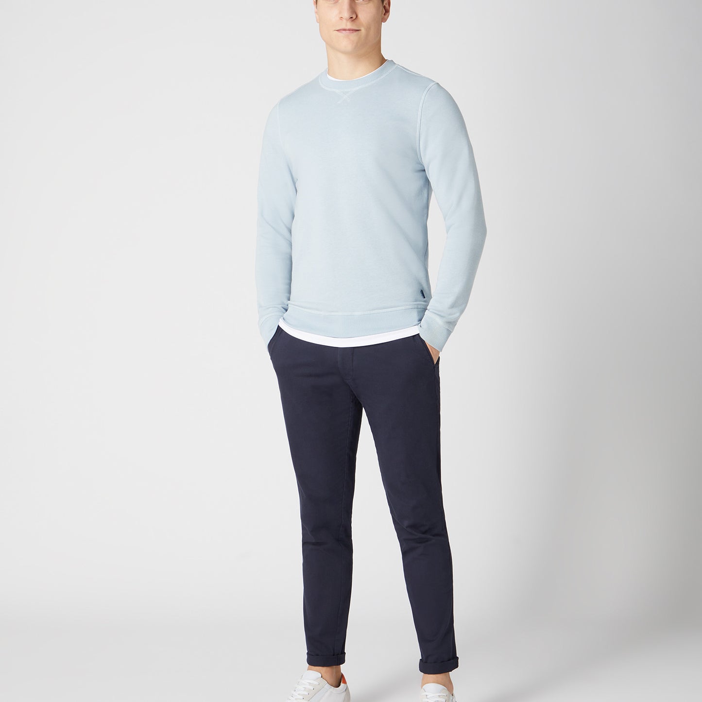 Remus Uomo 58760 23 Blue Crew Neck Sweatshirt