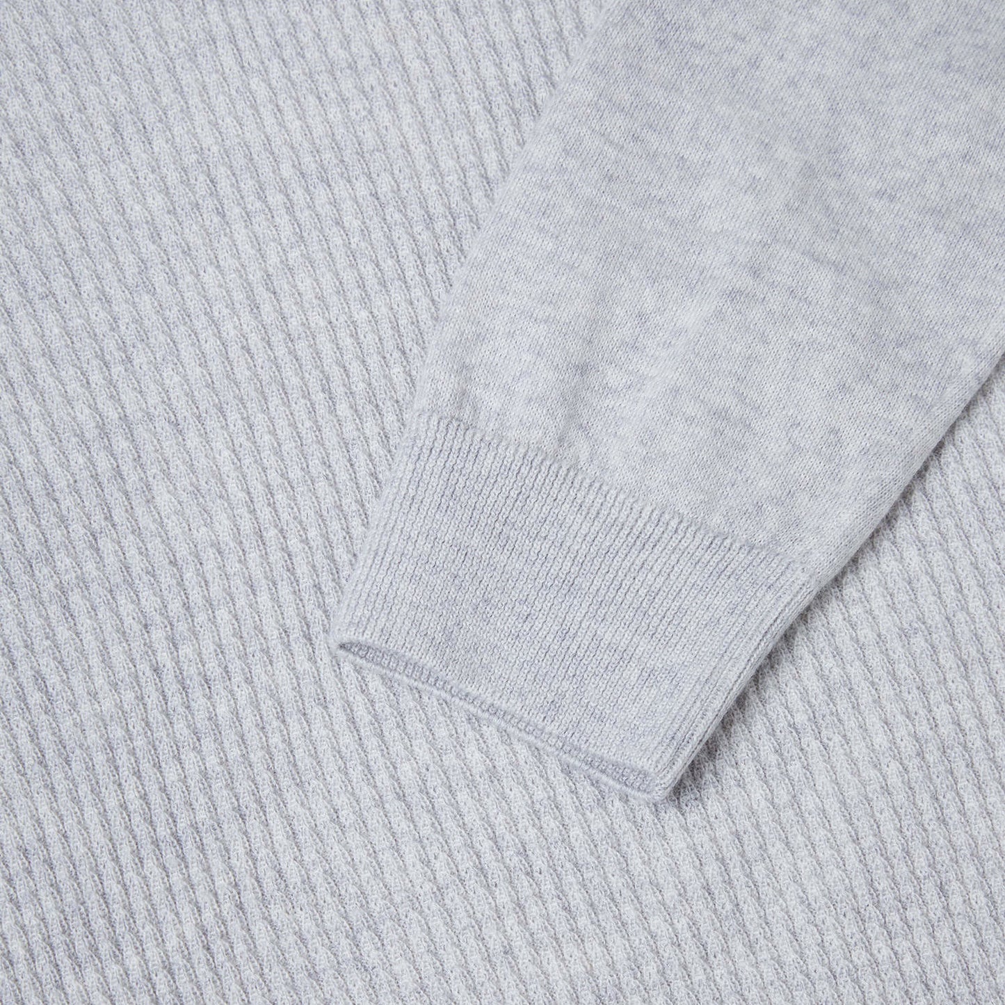 Remus Uomo 58780 02 Light Grey Long Sleeve Knitted Polo Shirt