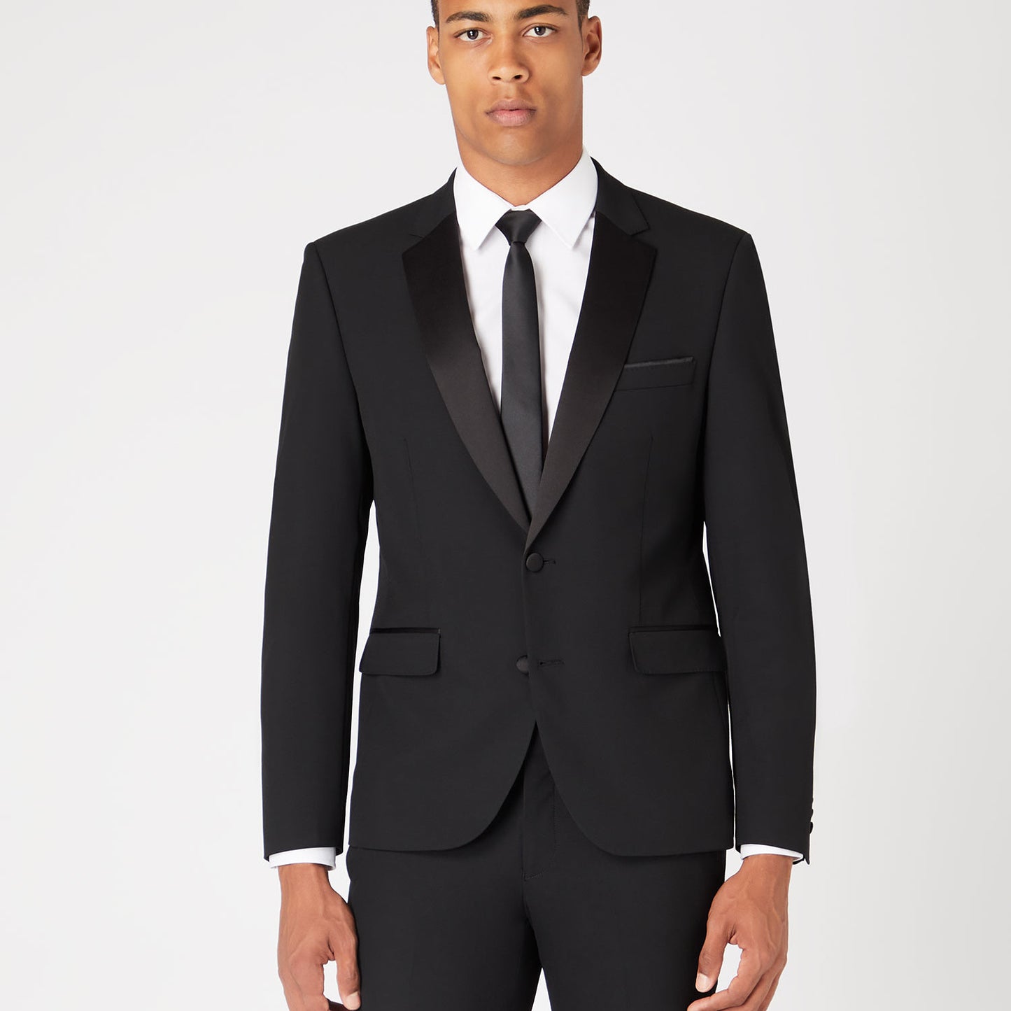 Remus Uomo 12163 00 Black Tapered Dinner Suit Jacket