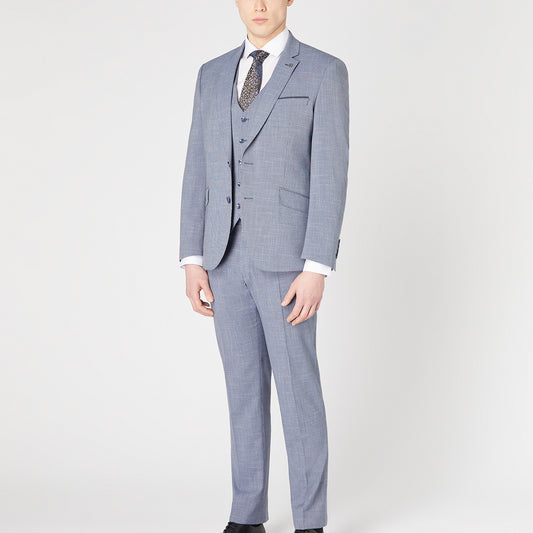 Remus Uomo 12192 26 Light Blue Tapered Suit Jacket