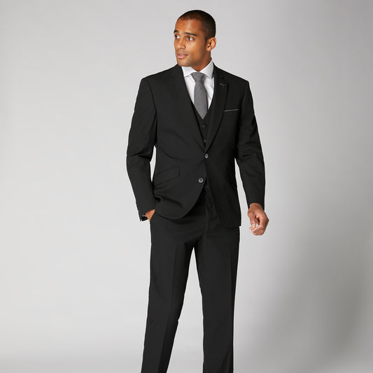Remus Uomo 11770 00 Black Tapered Suit Jacket