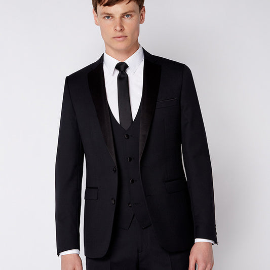 Remus Uomo 40755 00 Black Slim Tuxedo Suit Jacket