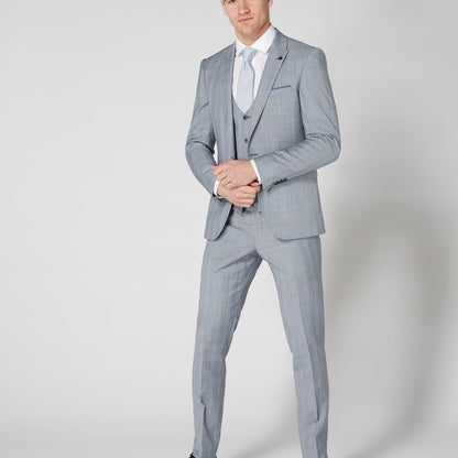 Remus Uomo 42008 22 Light Blue/Grey X-Slim Suit Jacket