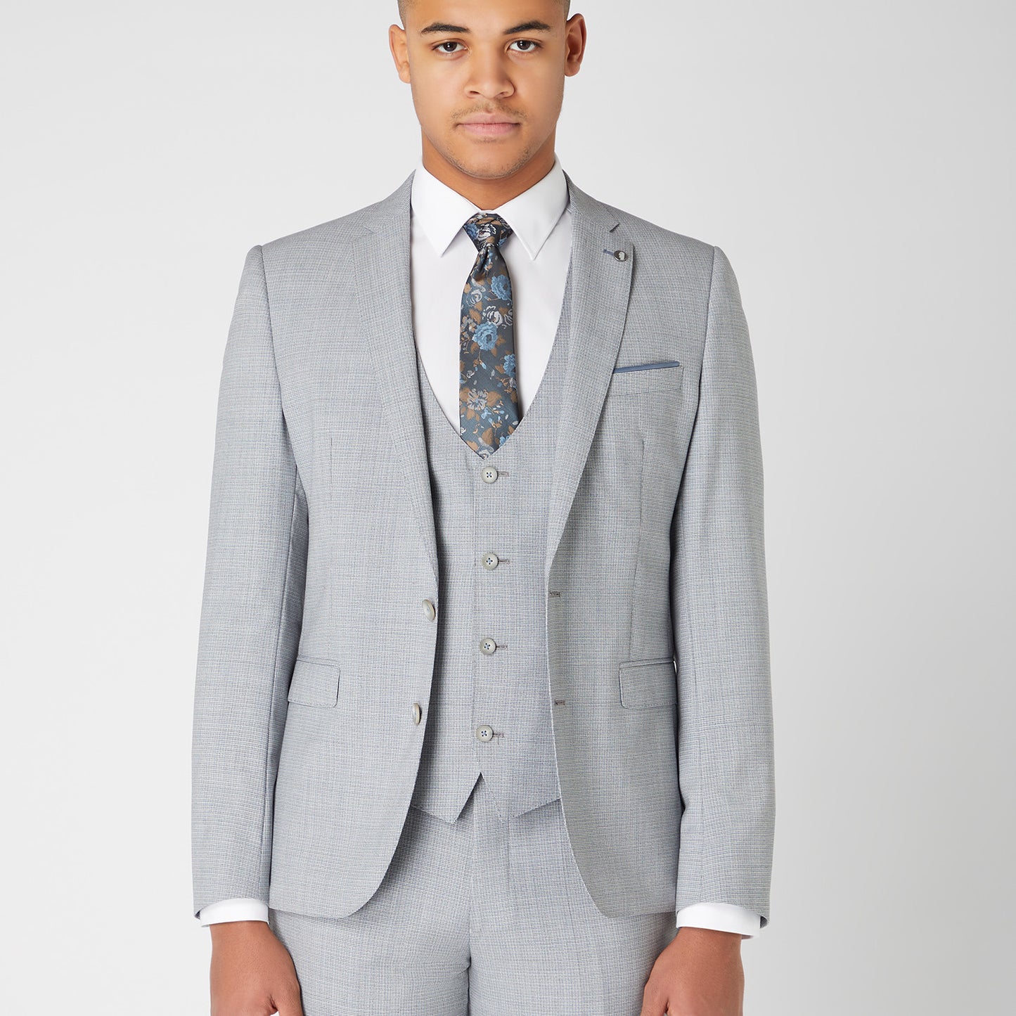 Remus Uomo 42039 03 Light Grey Tapered Suit Jacket