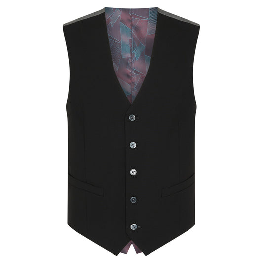 Remus Uomo 51770 00 Black Tapered Waistcoat