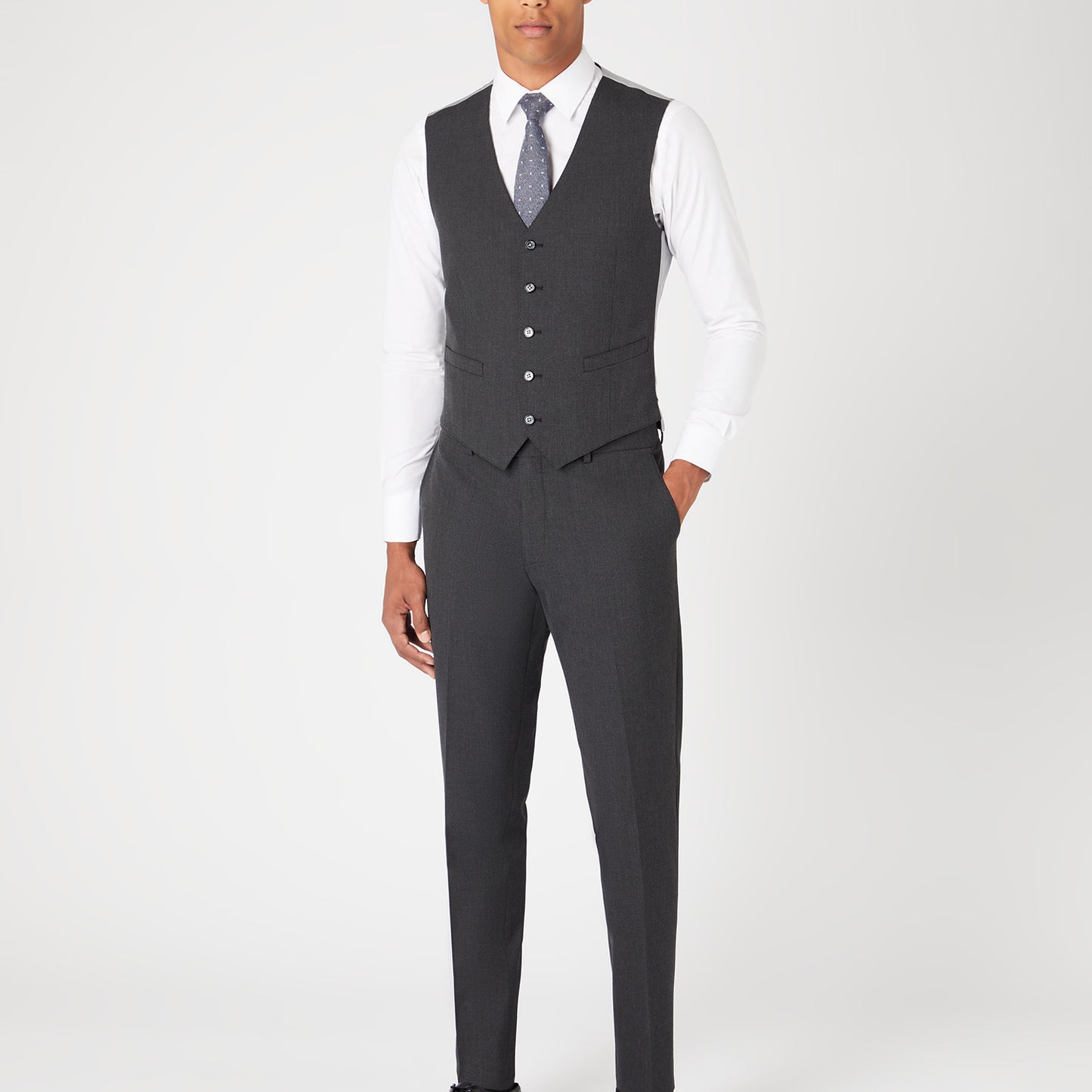 Remus Uomo 51770 08 Charcoal Tapered Waistcoat