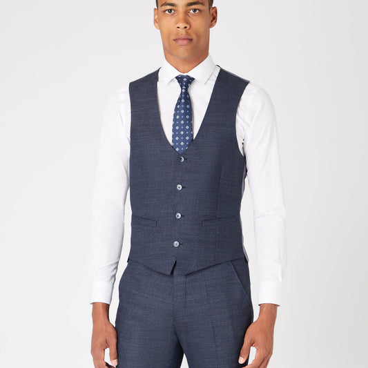 Remus Uomo 52029 28 Blue Tapered Waistcoat