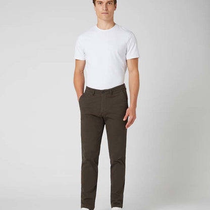 Remus Uomo 60128 38 Khaki Green Slim Leg Cotton Stretch Chino