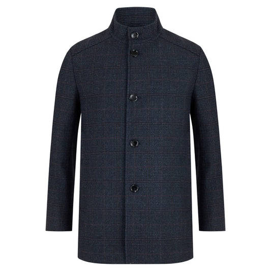 Daniel Grahame 90424 29 Dark Blue/Black Watson Overcoat