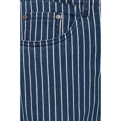 Fransa 20610551 200068 Striped Blue Denim Trousers