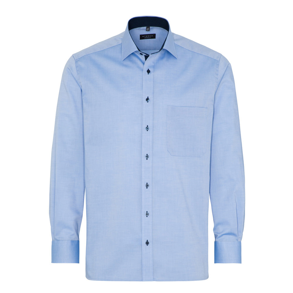 Eterna 8100 12 E137 Blue Comfort Fit Shirt