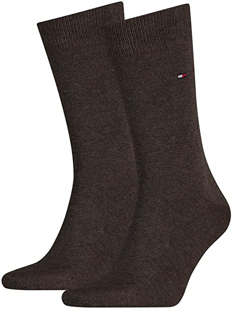 Tommy Hilfiger 371111 778 Oak Two Pack Plain Brown Socks