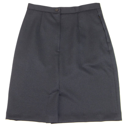 Wallace Navy Straight Skirt With Back Centre Vent
