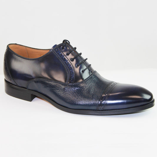 Barker Ramsgate Hi-Shine Navy Deer Shoes