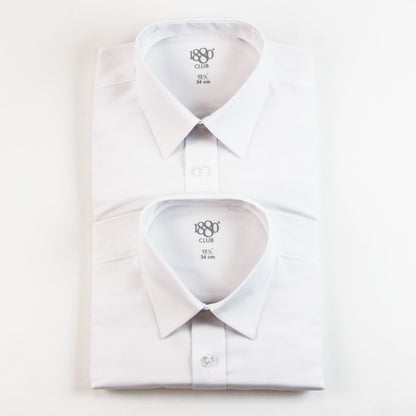1880 Club Boys Slim Fit White Shirt Twin Pack