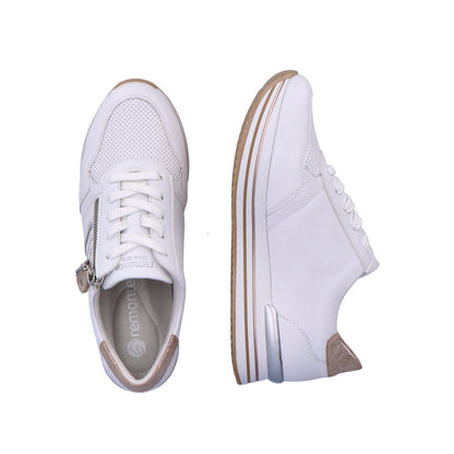 Remonte D1318-80 White/Rosegold Trainers