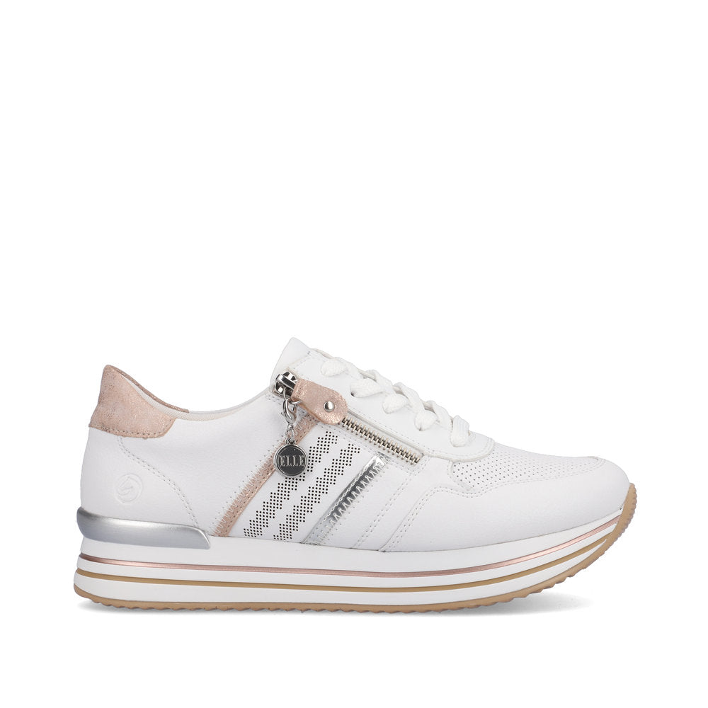 Remonte D1318-80 White/Rosegold Trainers
