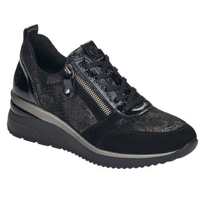 Remonte D2401-02 Black/Metallic Casual Shoes