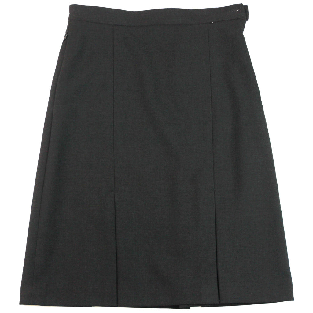 Wallace Charcoal Kickpleat Skirt