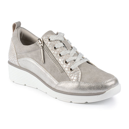 Lunar DLW004 Kiley Silver Trainers