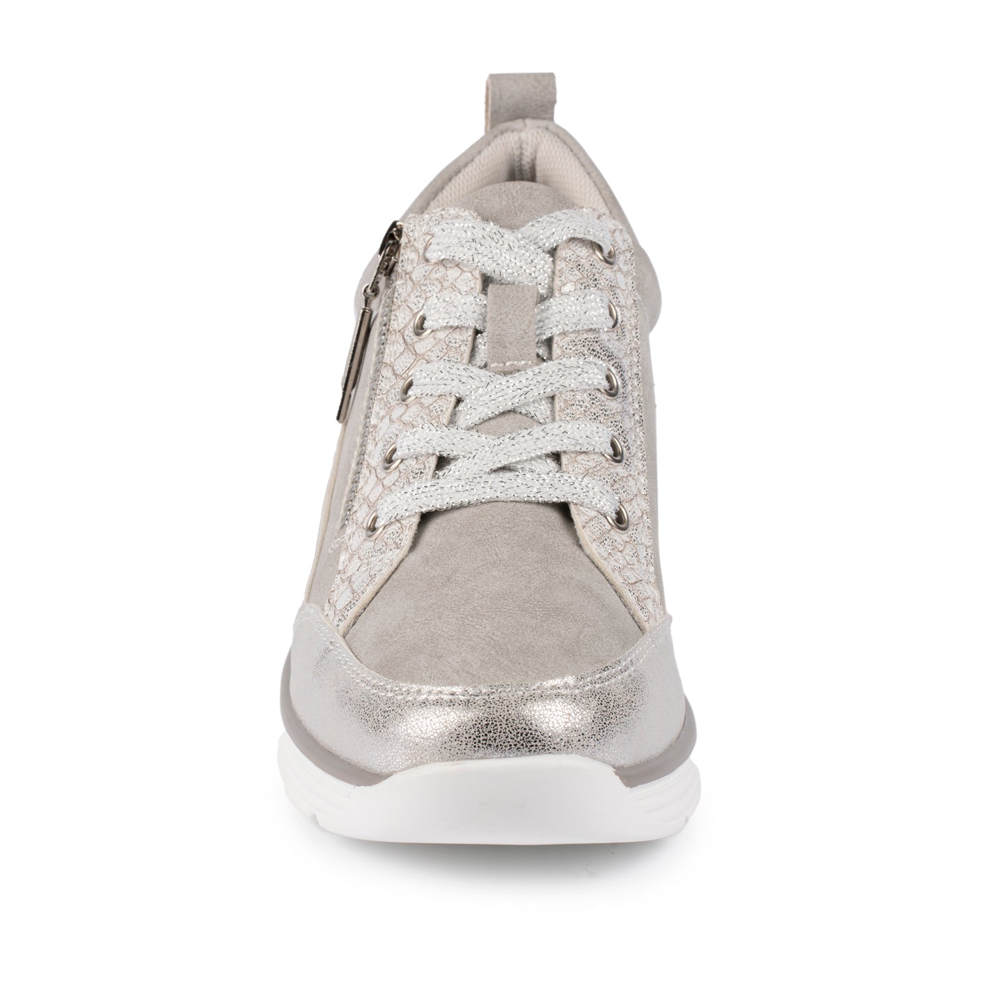 Lunar DLW004 Kiley Silver Trainers