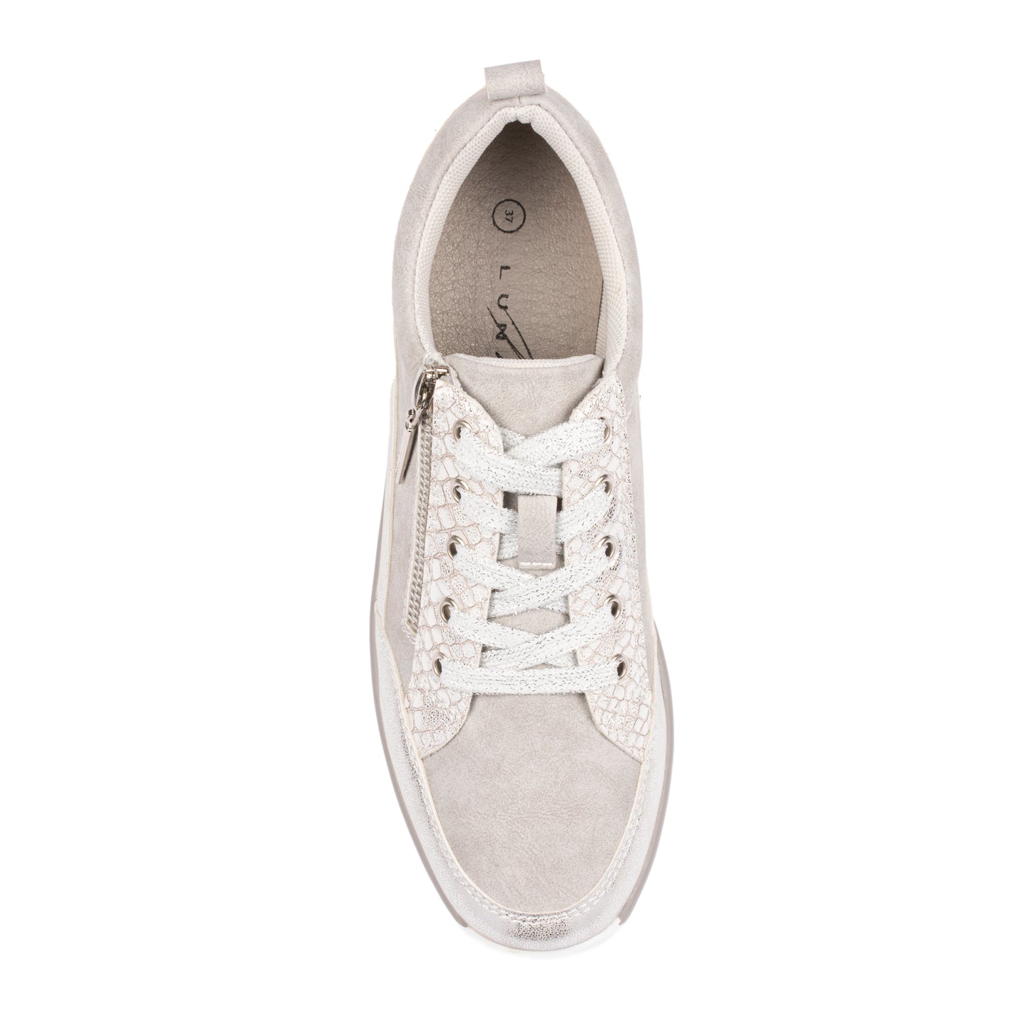 Lunar DLW004 Kiley Silver Trainers