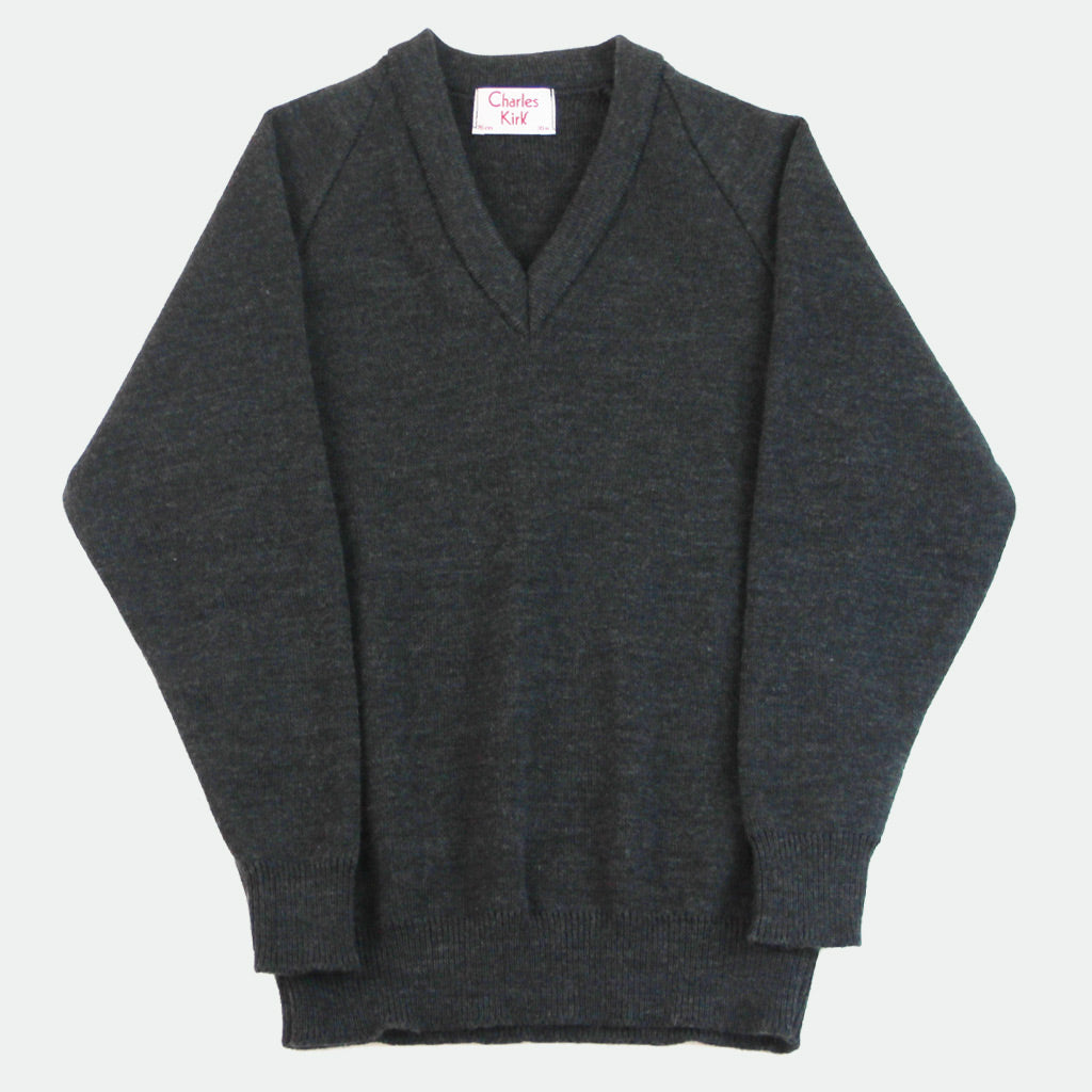 Charcoal V-Neck Pullover