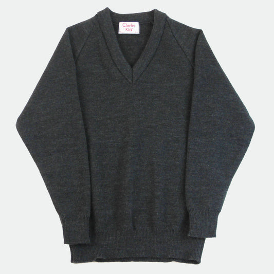 Charcoal V-Neck Pullover