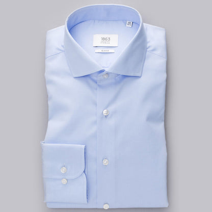 Eterna 8005 10 X687 Modern Fit Blue 2 Ply Long Sleeve Shirt