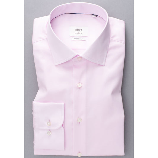 Eterna 8005 50 X687 Modern Fit Pink 2 Ply Long Sleeve Shirt